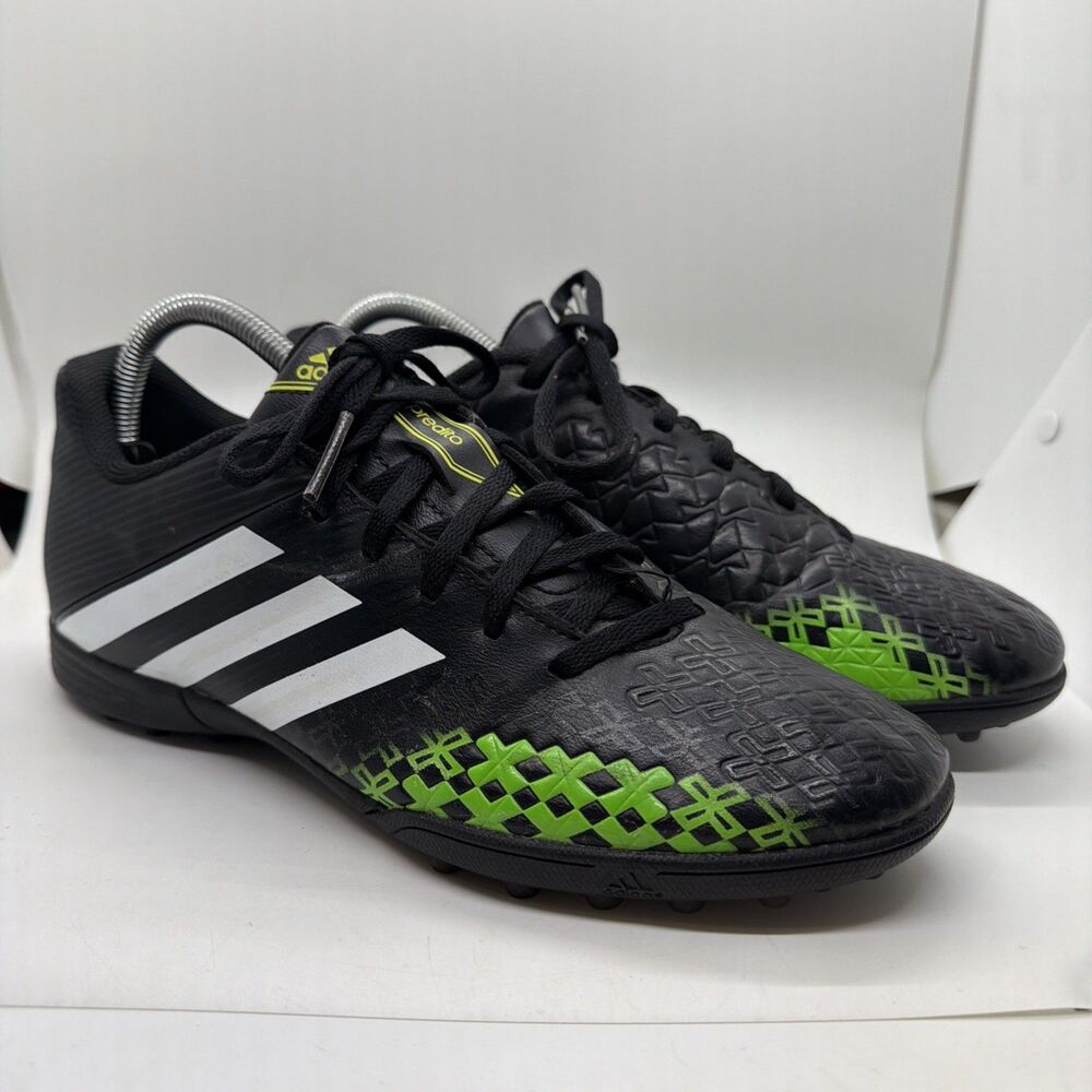 Adidas Predito LZ TRX Soccer Cleats Shoes Mens 8 1/2 Black Green White Stripes